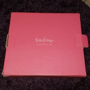Lilly Pulitzer Glass Catch All Tray